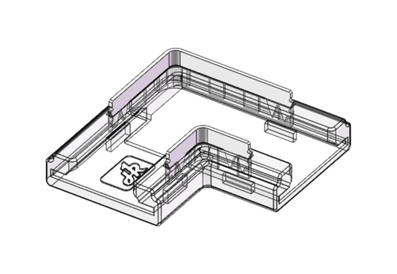4262543210049 - LED Eckverbinder – L-Form 2-polig lötfrei für 10 mm COB LED-Streifen